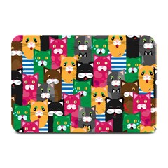 Cats Funny Colorful Pattern Texture Plate Mats by Grandong