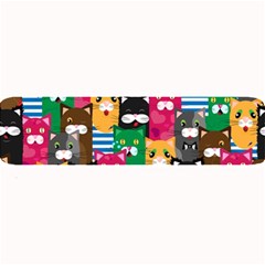 Cats Funny Colorful Pattern Texture Large Bar Mat by Grandong