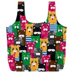 Cats Funny Colorful Pattern Texture Full Print Recycle Bag (XXXL) Front