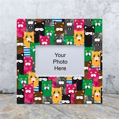 Cats Funny Colorful Pattern Texture White Box Photo Frame 4  X 6  by Grandong