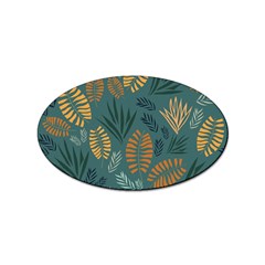 Leaves Pattern Texture Plant Sticker Oval (10 Pack) by Grandong