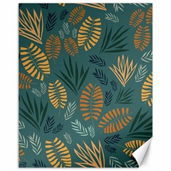 Leaves Pattern Texture Plant Canvas 11  X 14  by Grandong