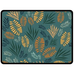 Leaves Pattern Texture Plant Two Sides Fleece Blanket (large) by Grandong