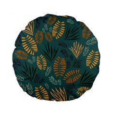 Leaves Pattern Texture Plant Standard 15  Premium Flano Round Cushions by Grandong