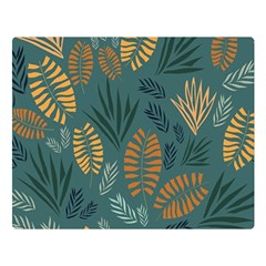 Leaves Pattern Texture Plant Two Sides Premium Plush Fleece Blanket (large) by Grandong