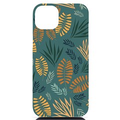 Leaves Pattern Texture Plant Iphone 14 Plus Black Uv Print Case by Grandong