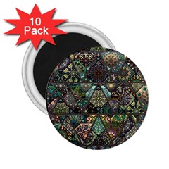 Digital Art Triangle Pattern Texture Mosaic 2 25  Magnets (10 Pack)  by Grandong