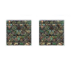 Digital Art Triangle Pattern Texture Mosaic Cufflinks (square) by Grandong