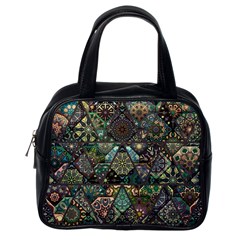 Digital Art Triangle Pattern Texture Mosaic Classic Handbag (one Side) by Grandong