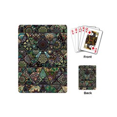 Digital Art Triangle Pattern Texture Mosaic Playing Cards Single Design (mini) by Grandong