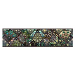 Digital Art Triangle Pattern Texture Mosaic Oblong Satin Scarf (16  X 60 ) by Grandong