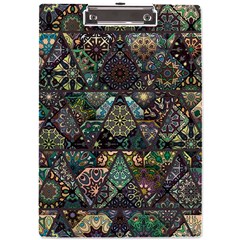 Digital Art Triangle Pattern Texture Mosaic A4 Acrylic Clipboard by Grandong