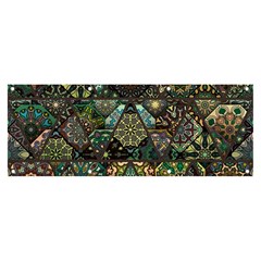 Digital Art Triangle Pattern Texture Mosaic Banner And Sign 8  X 3  by Grandong