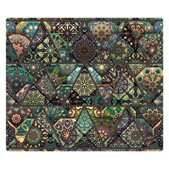 Digital Art Triangle Pattern Texture Mosaic Premium Plush Fleece Blanket (small)