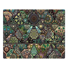 Digital Art Triangle Pattern Texture Mosaic Premium Plush Fleece Blanket (large) by Grandong