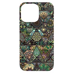 Digital Art Triangle Pattern Texture Mosaic Iphone 14 Pro Max Black Uv Print Case by Grandong