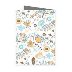 Pattern Flower Leaves, Mini Greeting Cards (pkg Of 8) by Grandong