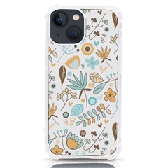 Pattern Flower Leaves, Iphone 13 Mini Tpu Uv Print Case by Grandong