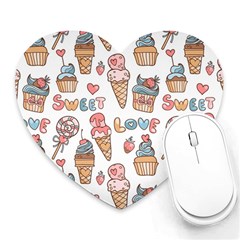 Love Pattern Texture Heart Mousepad by Grandong