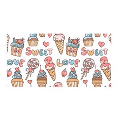 Love Pattern Texture Satin Wrap 35  X 70 