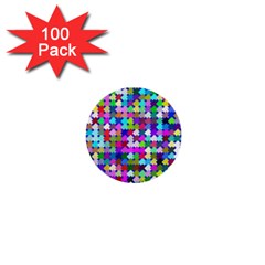 Texture Colorful Abstract Pattern 1  Mini Buttons (100 Pack)  by Grandong