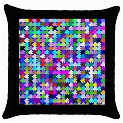 Texture Colorful Abstract Pattern Throw Pillow Case (black) by Grandong