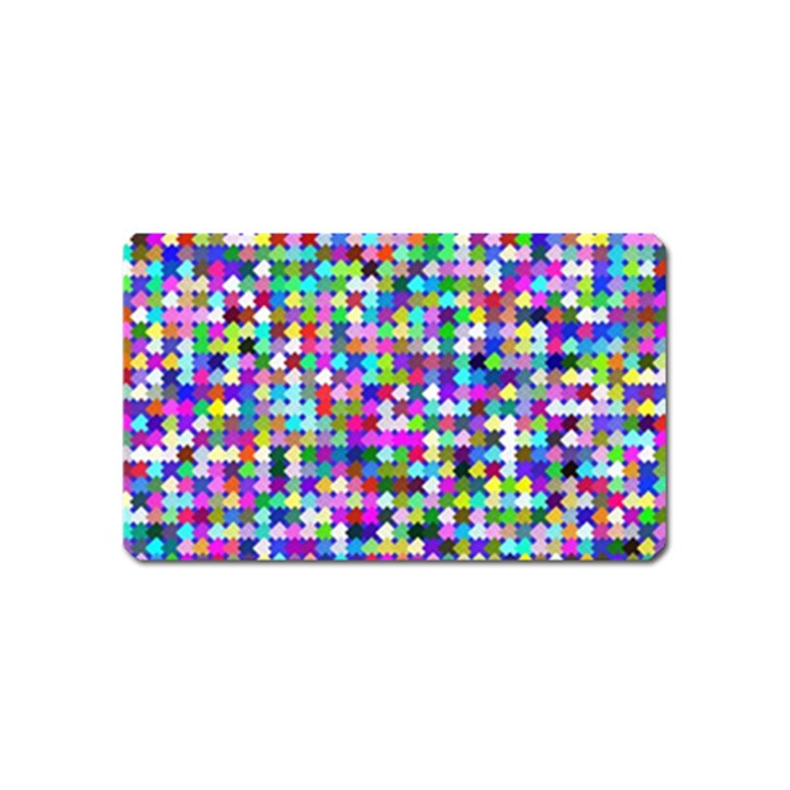 Texture Colorful Abstract Pattern Magnet (Name Card)