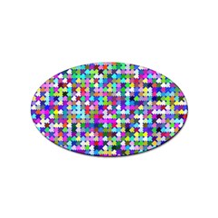 Texture Colorful Abstract Pattern Sticker Oval (100 Pack) by Grandong