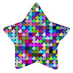 Texture Colorful Abstract Pattern Star Ornament (two Sides) by Grandong