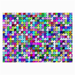 Texture Colorful Abstract Pattern Large Glasses Cloth (2 Sides) by Grandong