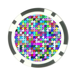 Texture Colorful Abstract Pattern Poker Chip Card Guard by Grandong