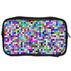 Texture Colorful Abstract Pattern Toiletries Bag (one Side) by Grandong