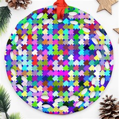 Texture Colorful Abstract Pattern Ornament (round Filigree)