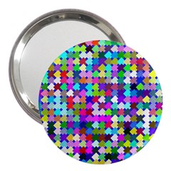 Texture Colorful Abstract Pattern 3  Handbag Mirrors by Grandong