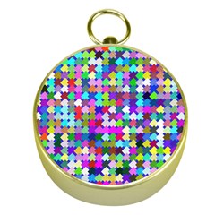 Texture Colorful Abstract Pattern Gold Compasses by Grandong