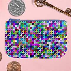 Texture Colorful Abstract Pattern Large Coin Purse by Grandong