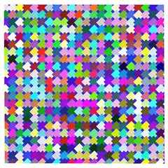 Texture Colorful Abstract Pattern Wooden Puzzle Square by Grandong