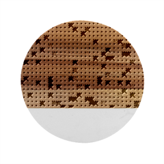 Texture Colorful Abstract Pattern Marble Wood Coaster (round) by Grandong