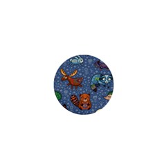 Animals Pattern Colorful Vector 1  Mini Buttons by Grandong