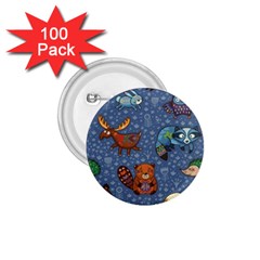 Animals Pattern Colorful Vector 1 75  Buttons (100 Pack)  by Grandong