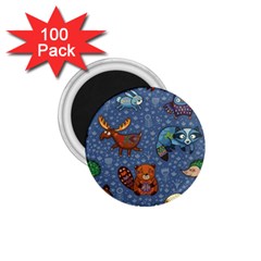 Animals Pattern Colorful Vector 1 75  Magnets (100 Pack)  by Grandong