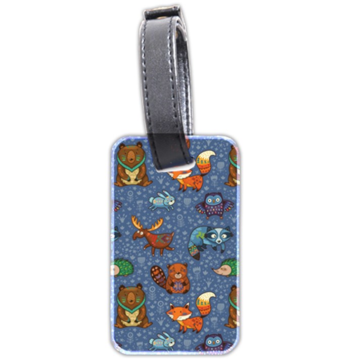 Animals Pattern Colorful Vector Luggage Tag (two sides)