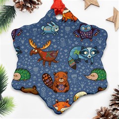 Animals Pattern Colorful Vector Ornament (snowflake) by Grandong