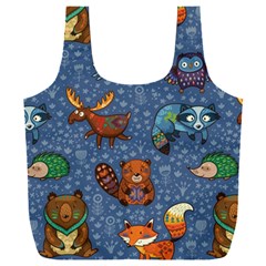 Animals Pattern Colorful Vector Full Print Recycle Bag (xxl) by Grandong