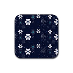 Flower Pattern Texture Rubber Coaster (square) by Grandong