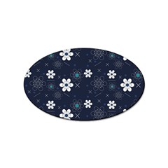 Flower Pattern Texture Sticker Oval (10 Pack) by Grandong