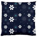 Flower Pattern Texture Large Premium Plush Fleece Cushion Case (One Side) Front