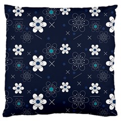 Flower Pattern Texture Large Premium Plush Fleece Cushion Case (two Sides) by Grandong