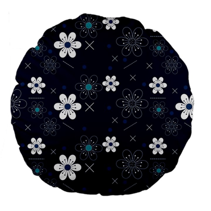 Flower Pattern Texture Large 18  Premium Flano Round Cushions