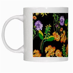 Flower Pattern Art Floral Texture White Mug